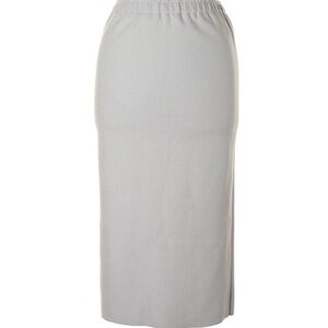 Oskar Gray Wool Skirt L
